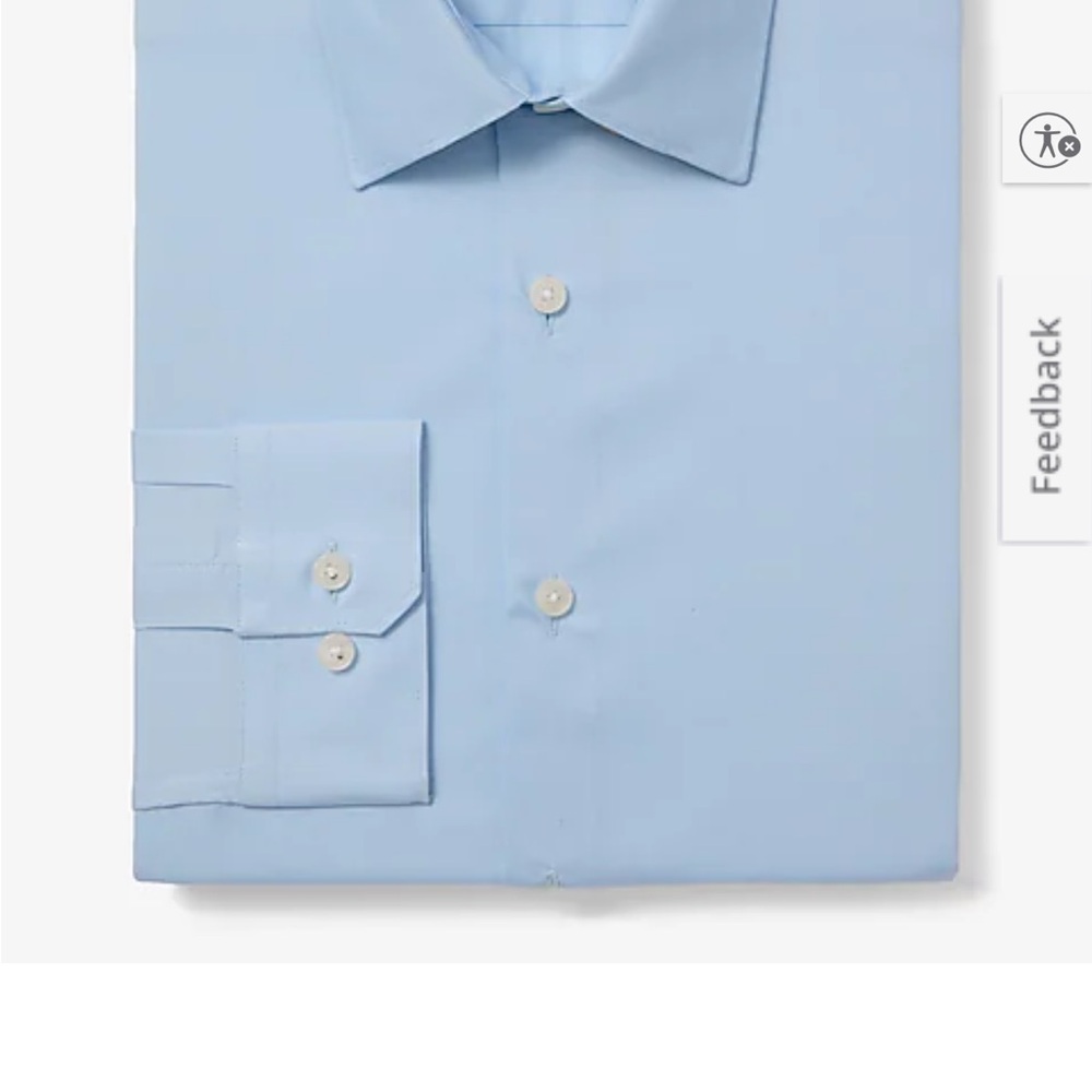 NWT Express Slim IMX Long Sleeve Dress Shirt  - Blue - L